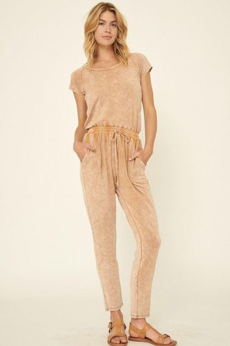 Mineral Washed Finish Knit Jumpsuit - KandyKouture - Modalova