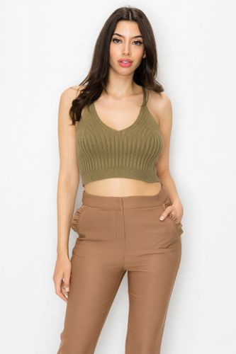 Scoop Neck Rib Top - KandyKouture - Modalova