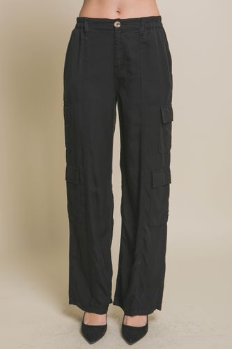 Full-length Tencel Pants With Cargo Pockets - KandyKouture - Modalova