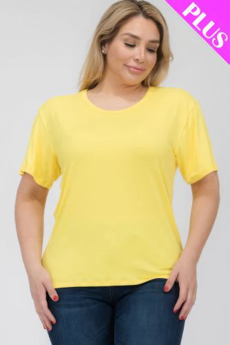 Plus Size Basic Short Sleeve T-shirt - KandyKouture - Modalova