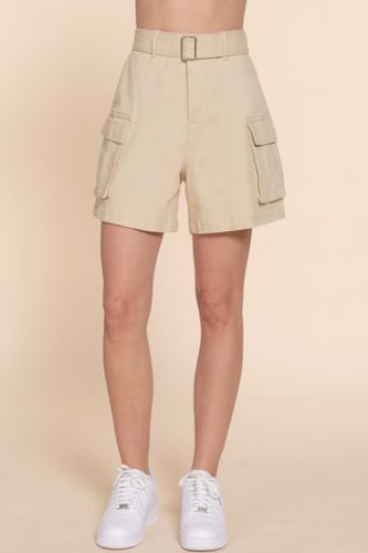 Belted Cargo Shorts - KandyKouture - Modalova