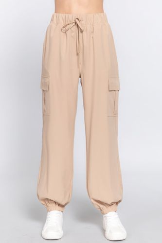 Light Weight Stretch Woven Cargo Jogger Pants - KandyKouture - Modalova