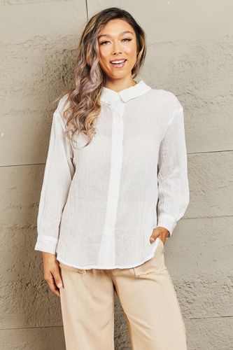 Petal Dew Take Me Out Lightweight Button Down Top - Trendsi - Modalova