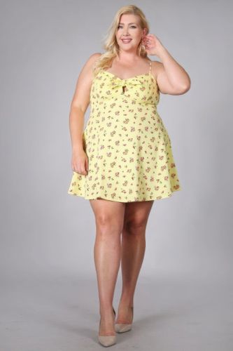 Plus Size Floral Fit And Flare Dress - KandyKouture - Modalova