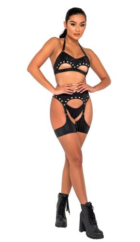 Studded Garter Belt Harness - Roma - Modalova