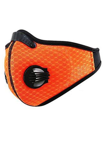 Orange Netted Filter One Piece Face Mask - Kandy Kouture - Modalova