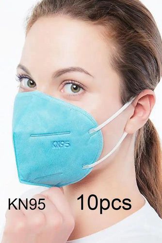 Blue Disposable 5 Layer KN95 10 Piece Facemask - Kandy Kouture - Modalova