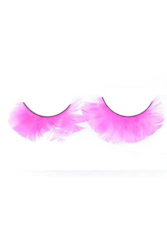 Fuchsia Faux Feather Eyelashes - Kandy Kouture - Modalova