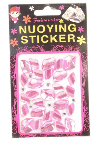 Fuchsia Faceted Beaded Gemstone Stickers - Kandy Kouture - Modalova