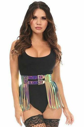 Rainbow Gold Holo Fringe Skirt - Daisy Corsets - Modalova