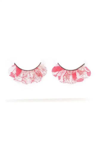 Red Silver Shimmer Netted Faux Eyelashes - Kandy Kouture - Modalova