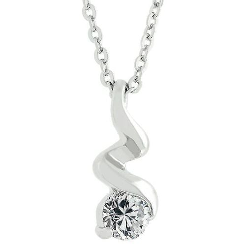 Rhodium Plated Finish Twist Pendant - AMIClubwear - Modalova