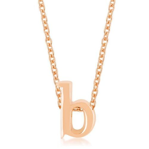 Rose Gold Finish Initial B Pendant - AMIClubwear - Modalova