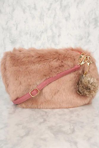 Sexy Camel Faux Fur Shoulder Handbag - Kandy Kouture - Modalova