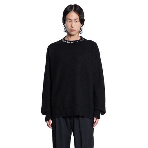 Crewneck Jumper with Stud Application - JIL SANDER - Modalova