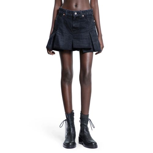 Denim Mix Shorts - SACAI - Modalova