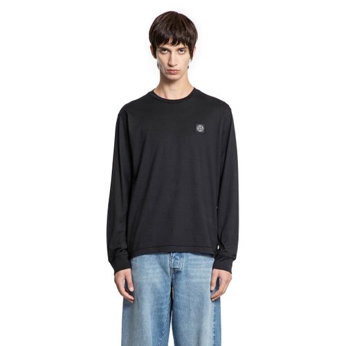 Cotton Jersey Long Sleeve T-Shirt - STONE ISLAND - Modalova