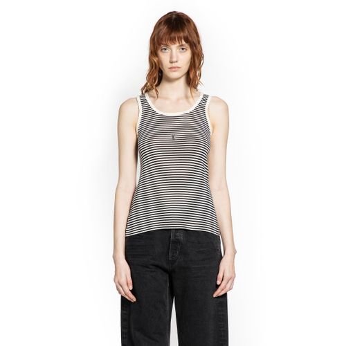 Striped Cassandre Tank Top - SAINT LAURENT - Modalova