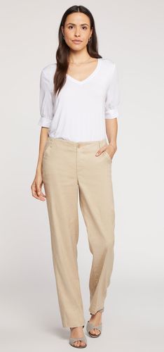 Marilyn Trouser Beige Stretch-Leinen | - Nydj - Modalova