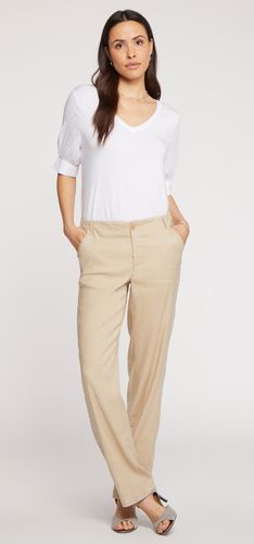 Marilyn Trouser Beige Stretch-Leinen | - Nydj - Modalova