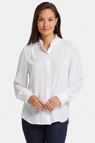 Rüschenkragen Bluse Weiß | - Nydj - Modalova