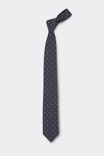 Corbata de hombre gris estampada rombos azules - Sepiia - Modalova