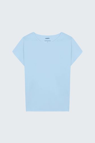 Camiseta mujer kimono azul niebla - Sepiia - Modalova