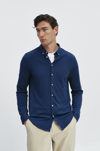 Camisa casual de hombre azul zafiro Medium - Sepiia - Modalova