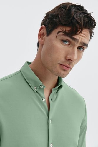 Camisa casual de hombre verde safari - Sepiia - Modalova