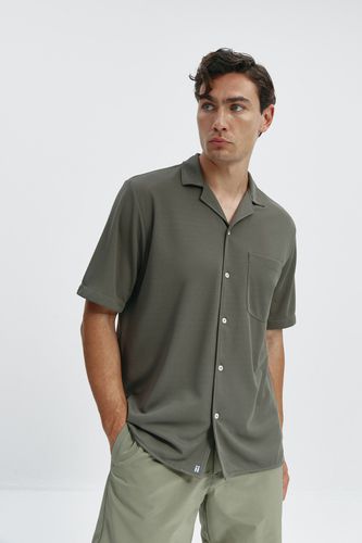 Camisa bowling hombre manga corta verde kaki - Sepiia - Modalova