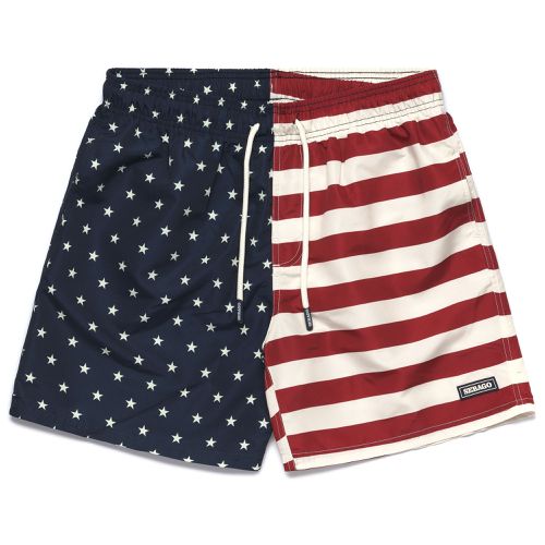 BEND USA FLAG - Bathing Suits - Swimming Trunk - Man - RED-BLUE-OFF WHITE USA FLAG - Sebago - Modalova