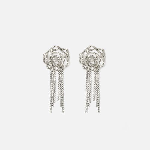 Samanta pendientes flor largos con strass - Misako - Modalova