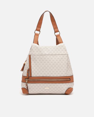 Monogram mochila antirrobo con estampado monograma Beige - Misako - Modalova