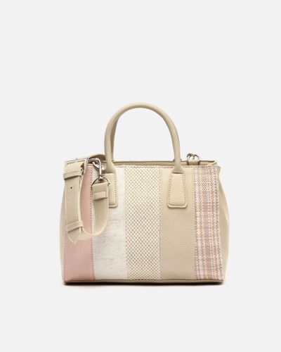 Lareni bolso tote efecto rafia con asa bandolera extraíble - Misako - Modalova