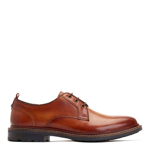 ™ Mens Dime Burnished Leather Derby Shoes UK 11 - Base London - Modalova