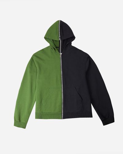 Zipper Hoodie /GREEN SPLIT - L - (DI)VISION - Modalova