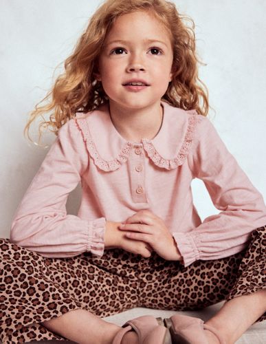 Top flammé à col-Rose craie - Boden - Modalova