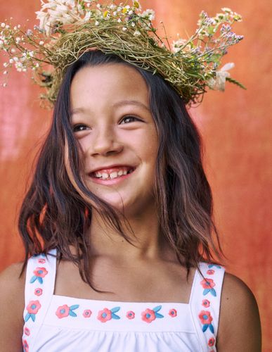 Top sans manches brodé-Ivoire doux - Boden - Modalova