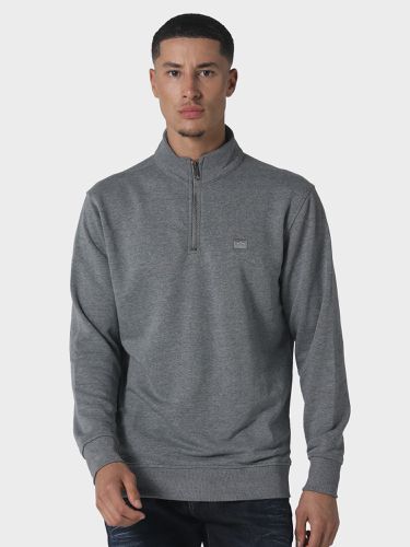 Mens Gerome Grey 1/4 Zip Sweatshirt - 883 Police - Modalova