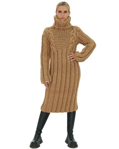 Cable Midi Sweater Dress - Mumshandmade - Modalova