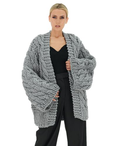 Cable Knit Cardigan - Mumshandmade - Modalova