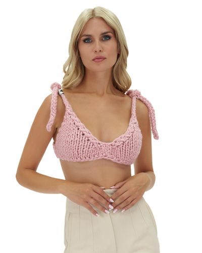 Crop Knit Bralette - Mumshandmade - Modalova