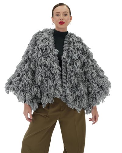 Fur Style Cardigan - Mumshandmade - Modalova