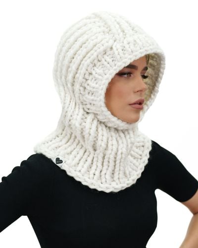 Ribbed Balaclava Hoodie - Mumshandmade - Modalova