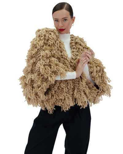 Fur Style Cardigan - Mumshandmade - Modalova