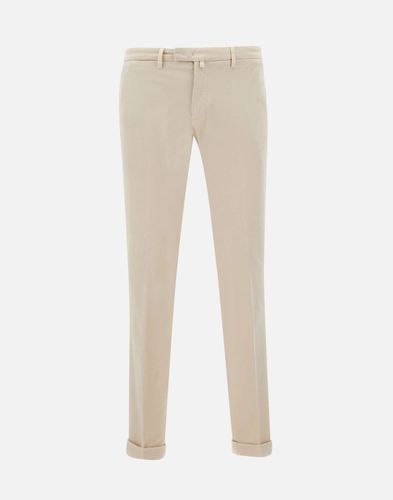 Ecru Bi-Stretch Baumwoll Slim Pants - Briglia - Modalova