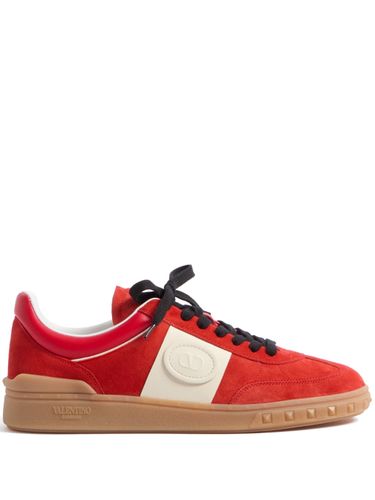 Korallenrot und Elfenbein Farbblock Sneakers - Valentino Garavani - Modalova