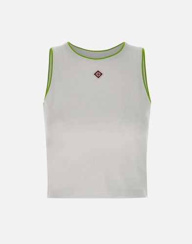 Weißes Pima-Baumwoll-Tanktop - Casablanca - Modalova