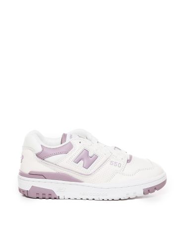 Kalbsleder Sneaker 550 in Weiß-Lila - New Balance - Modalova