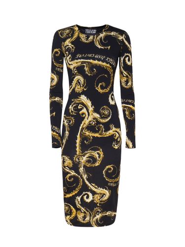 Barockdruck Langarmkleid - VERSACE JEANS COUTURE - Modalova